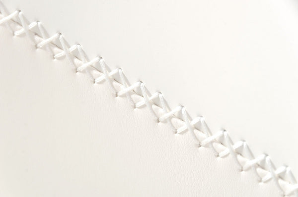 Homeroots 31" White And Silver Faux Leather And Steel Swivel Low Back Bar Height Bar Chair   473903