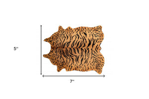 Homeroots 5' X 7' Natural Brown And Black Cowhide Animal Print Handmade Area Rug  Cowhide 473907