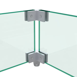 Homeroots 30" Rectangular Glass Fire Pit Flame Protector   473909