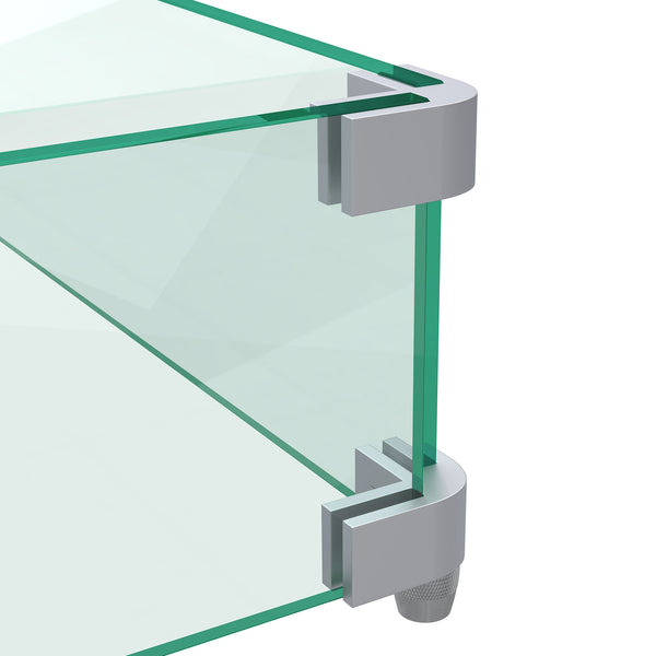 Homeroots 30" Rectangular Glass Fire Pit Flame Protector   473909