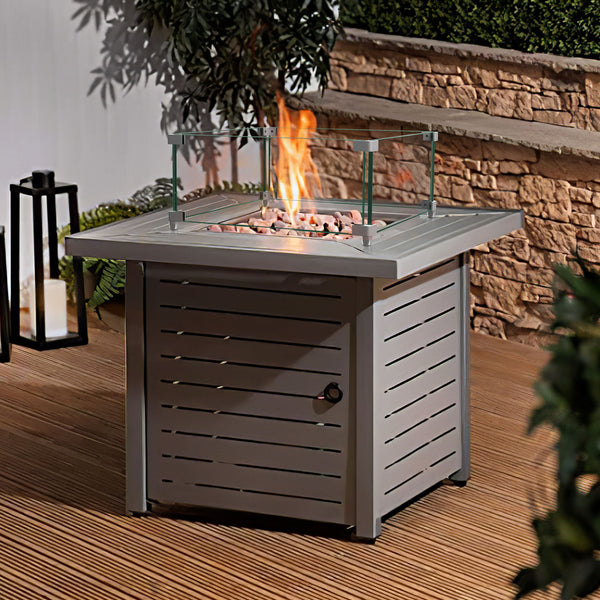 Homeroots 14" Square Glass Fire Pit Flame Protector   473912