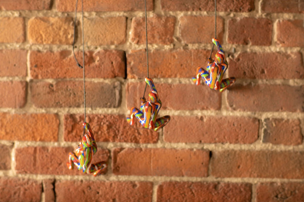 HomeRoots Set of Three Rainbow Climbers - Whimsical Resin Wall Art Sculptures for Playful Home Décor 473917