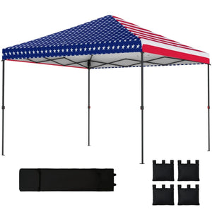 English Elm Pop up Canopy Tent with Steel Frame Upf30 Oxford Roof for Outdoor Events and Tailgates Colorful T3971P466967