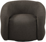 Roxbury Brown Boucle Fabric Swivel Accent Chair 473Brown Meridian Furniture