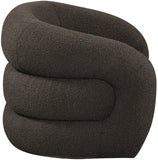 Roxbury Brown Boucle Fabric Swivel Accent Chair 473Brown Meridian Furniture