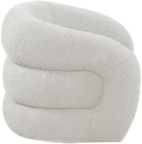 Roxbury Cream Boucle Fabric Swivel Accent Chair 473Cream Meridian Furniture