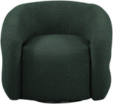 Roxbury Green Boucle Fabric Swivel Accent Chair 473Green Meridian Furniture