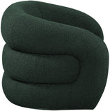 Roxbury Green Boucle Fabric Swivel Accent Chair 473Green Meridian Furniture