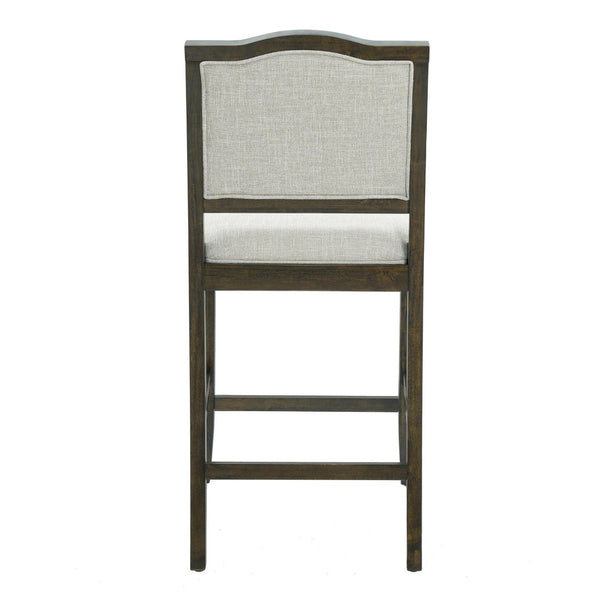 English Elm Counter Height Rubberwood Barstools Set of 2 Upholstered Seats for Kitchen Island Brown N752P377070D