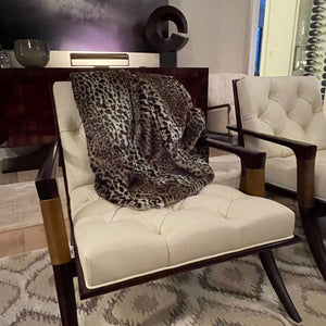 HomeRoots 50" Luxe Faux Fur Leopard Throw Blanket - Cozy, Soft, and Stylish for Home Decor and Comfort 474020
