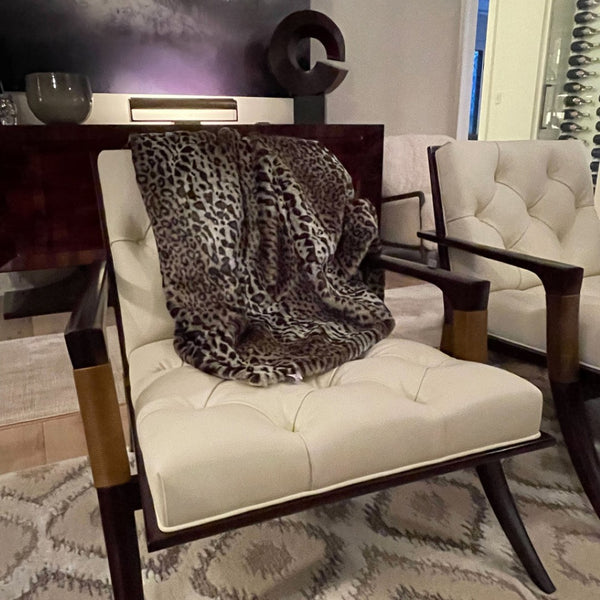 HomeRoots 50" Luxe Faux Fur Leopard Throw Blanket - Cozy, Soft, and Stylish for Home Decor and Comfort 474020
