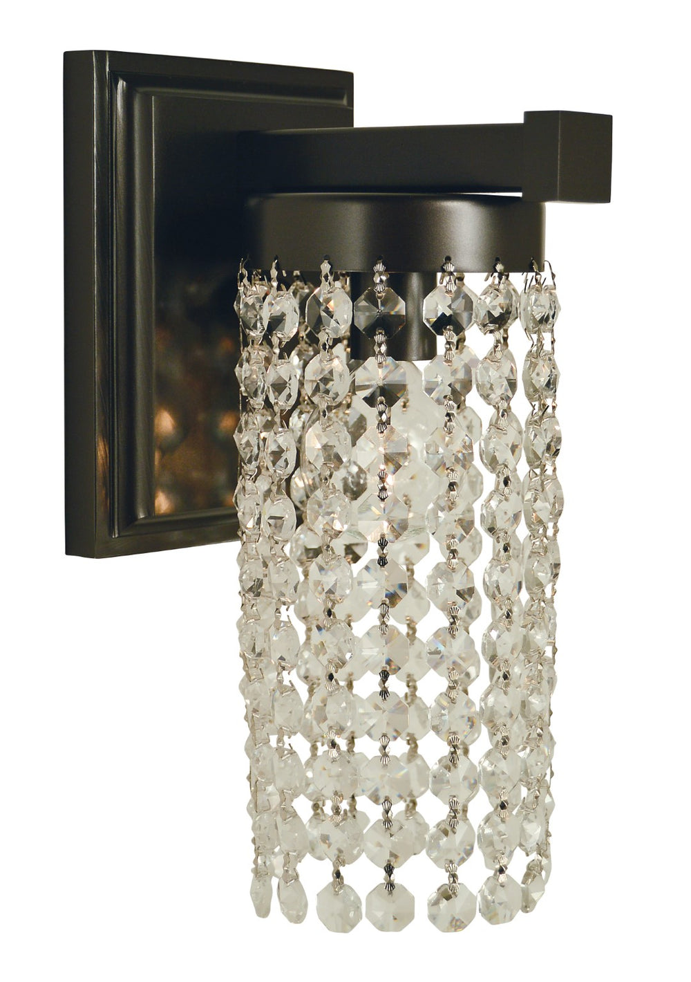 Framburg 1-light Stunning Austrian Crystal Wall Sconce - Handcrafted Elegance For Your Home Decor Needs Mahogany Bronze Metal 4741 Mb