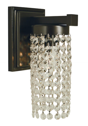 Framburg 1-light Stunning Austrian Crystal Wall Sconce - Handcrafted Elegance For Your Home Decor Needs Mahogany Bronze Metal 4741 Mb