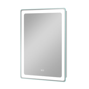 Homeroots 40" Silver Lighted Unframed Bathroom Vanity Mirror  Glass 474120