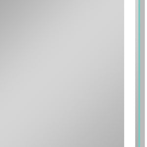 Homeroots 40" Silver Lighted Unframed Bathroom Vanity Mirror  Glass 474120