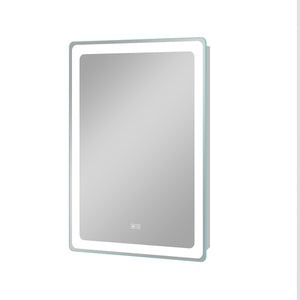 Homeroots 36" Silver Lighted Unframed Bathroom Vanity Mirror  Glass 474122
