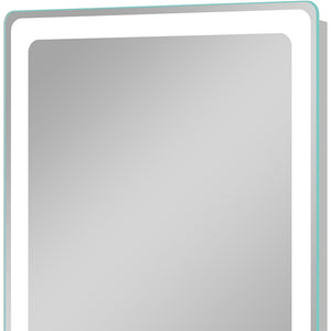 Homeroots 36" Silver Lighted Unframed Bathroom Vanity Mirror  Glass 474122