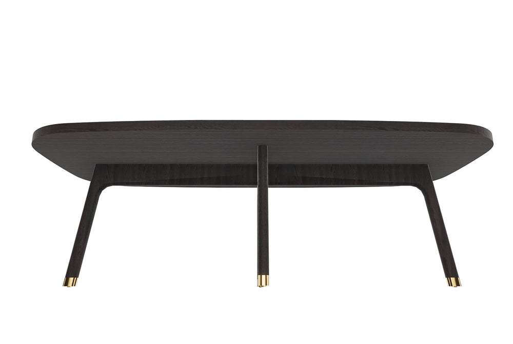 Homeroots 52” Mod Scandi Black Wood Coffee Table   474127