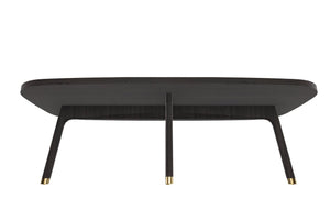Homeroots 52” Mod Scandi Black Wood Coffee Table   474127