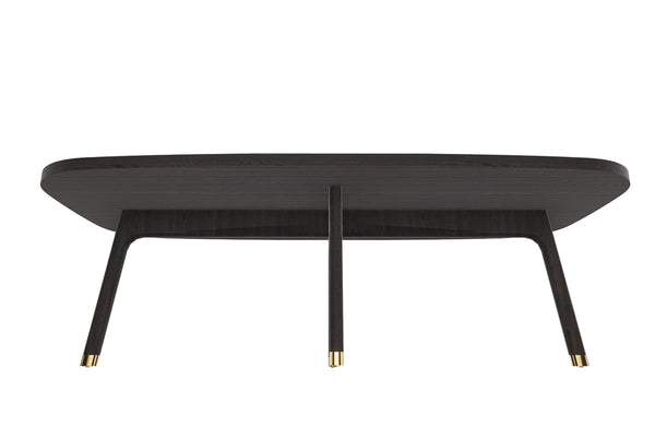 Homeroots 52” Mod Scandi Black Wood Coffee Table   474127