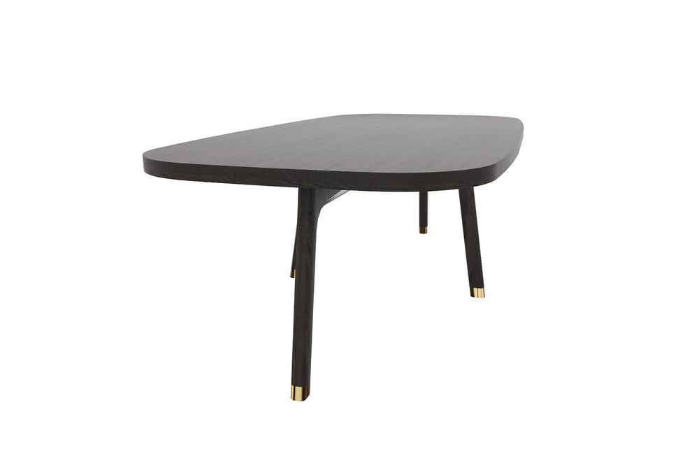 Homeroots 52” Mod Scandi Black Wood Coffee Table   474127