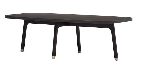 Homeroots 52” Mod Scandi Black Wood Coffee Table   474127
