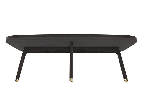 Homeroots 52” Mod Scandi Black Wood Coffee Table   474127