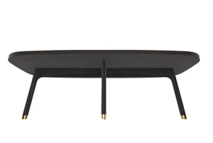 Homeroots 52” Mod Scandi Black Wood Coffee Table   474127