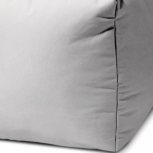 Homeroots 17" White Canvas Cube Outdoor Pouf Ottoman White Vinyl,Backed Canvas 474129