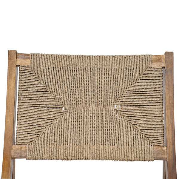 English Elm Outdoor Expandable Acacia Wood Patio Dining Set with Wicker Chairs and Cream Cushions N773OD00126B
