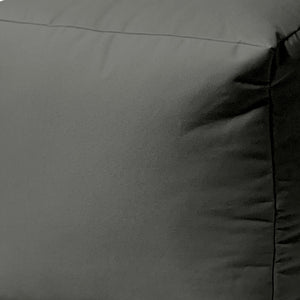 Homeroots 17" Dark Gray Canvas Cube Outdoor Pouf Ottoman Charcoal  474167