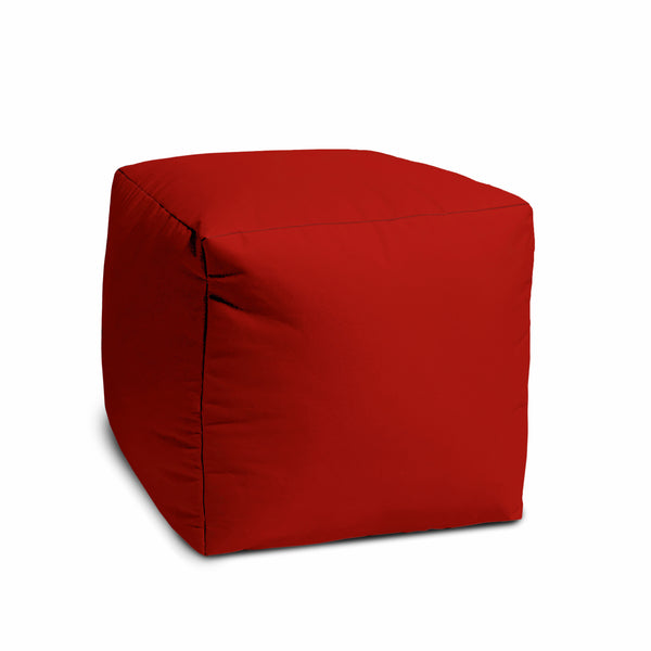 Homeroots 17" Red Canvas Indoor Outdoor Red Vinyl,Backed Canvas 474171