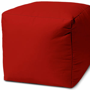 Homeroots 17" Red Canvas Indoor Outdoor Red Vinyl,Backed Canvas 474171