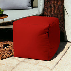 Homeroots 17" Red Canvas Indoor Outdoor Red Vinyl,Backed Canvas 474171