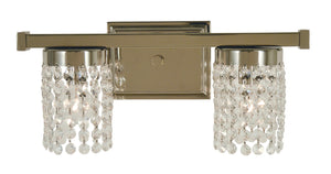 Framburg 2-light Elegant Crystal Gemini Sconce - Handcrafted Luxury Lighting For Timeless Home Decor Polished Nickel Metal 4742 Pn