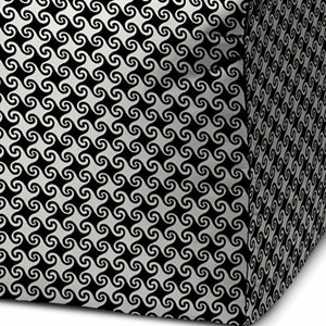 Homeroots 17" Black And White Polyester Cube Geometric Indoor Outdoor Pouf Ottoman   474350