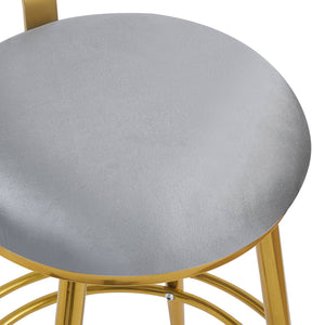 English Elm Christopher Knight Home® - 27.65'' 27.65" Modern Counter Stools Set of 2 with Luxurious Velvet Upholstery, Ergonomic Curved Back, Iron Frame & Footrest Dark Gray N780P194940G