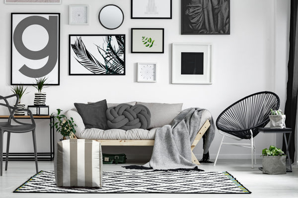 Homeroots 17" Taupe Polyester Cube Striped Indoor Outdoor Pouf Ottoman Taupe  474378