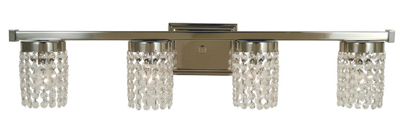 Framburg 4-light Stunning Crystal Gemini Sconce - Handcrafted Elegance Made In The U.S.A For Your Home Polished Nickel Metal 4744 Pn