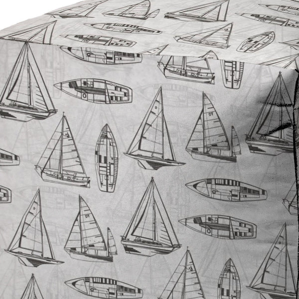 Homeroots 17" Gray Polyester Cube Indoor Outdoor Pouf Ottoman   474414