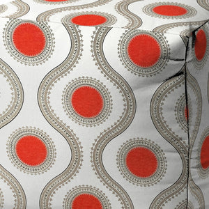 Homeroots 17" Gray Polyester Cube Geometric Indoor Outdoor Pouf Ottoman   474430