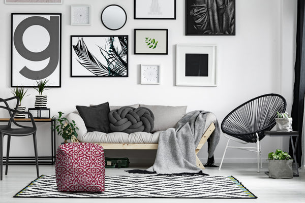 Homeroots 17" Pink Polyester Cube Indoor Outdoor Pouf Ottoman Raspberry  474443