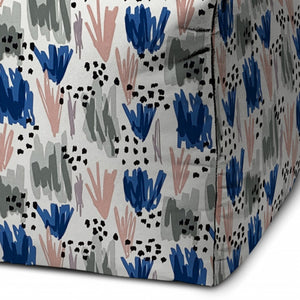 Homeroots 17" Pink Polyester Cube Geometric Indoor Outdoor Pouf Ottoman   474457