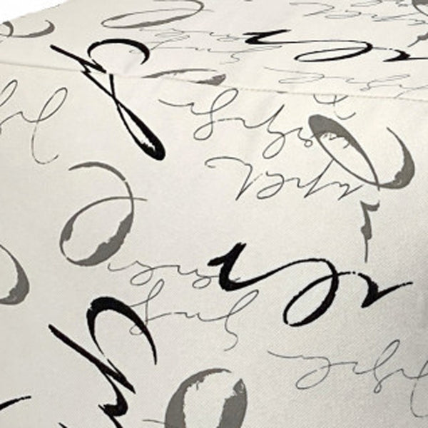 Homeroots 17" Gray Polyester Cube Indoor Outdoor Pouf Ottoman   474459