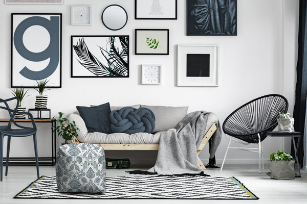 Homeroots 17" Blue Polyester Cube Indoor Outdoor Pouf Ottoman Slate Blue  474469