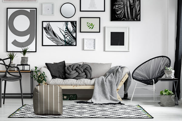 Homeroots 17" Taupe Polyester Cube Striped Indoor Outdoor Pouf Ottoman Taupe,Beige  474481