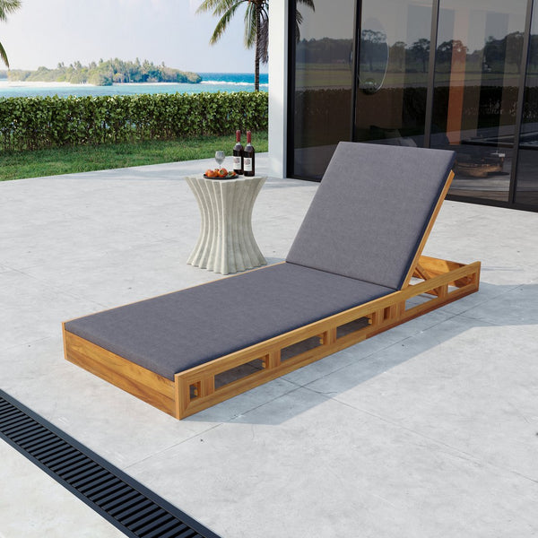English Elm Christopher Knight Home® - Lounge Chaise Set - Elegant Acacia Wood With Water-Resistant Cushions For Ultimate Outdoor Comfort N770P272405T_N770P253018G