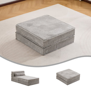 English Elm Compression Mahjong Floor Sofa Bed - Versatile Modular Design, Soft Circle Fleece, No Assembly Needed! W3723P377155