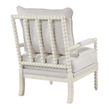 OSP Home Furnishings Kaylee Spindle Chair White Linen