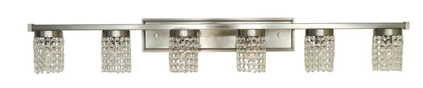 Framburg 6-light Exquisite Crystal Gemini Sconce - Handcrafted Elegance For Stunning Home Illumination Brushed Nickel Metal 4746 Bn